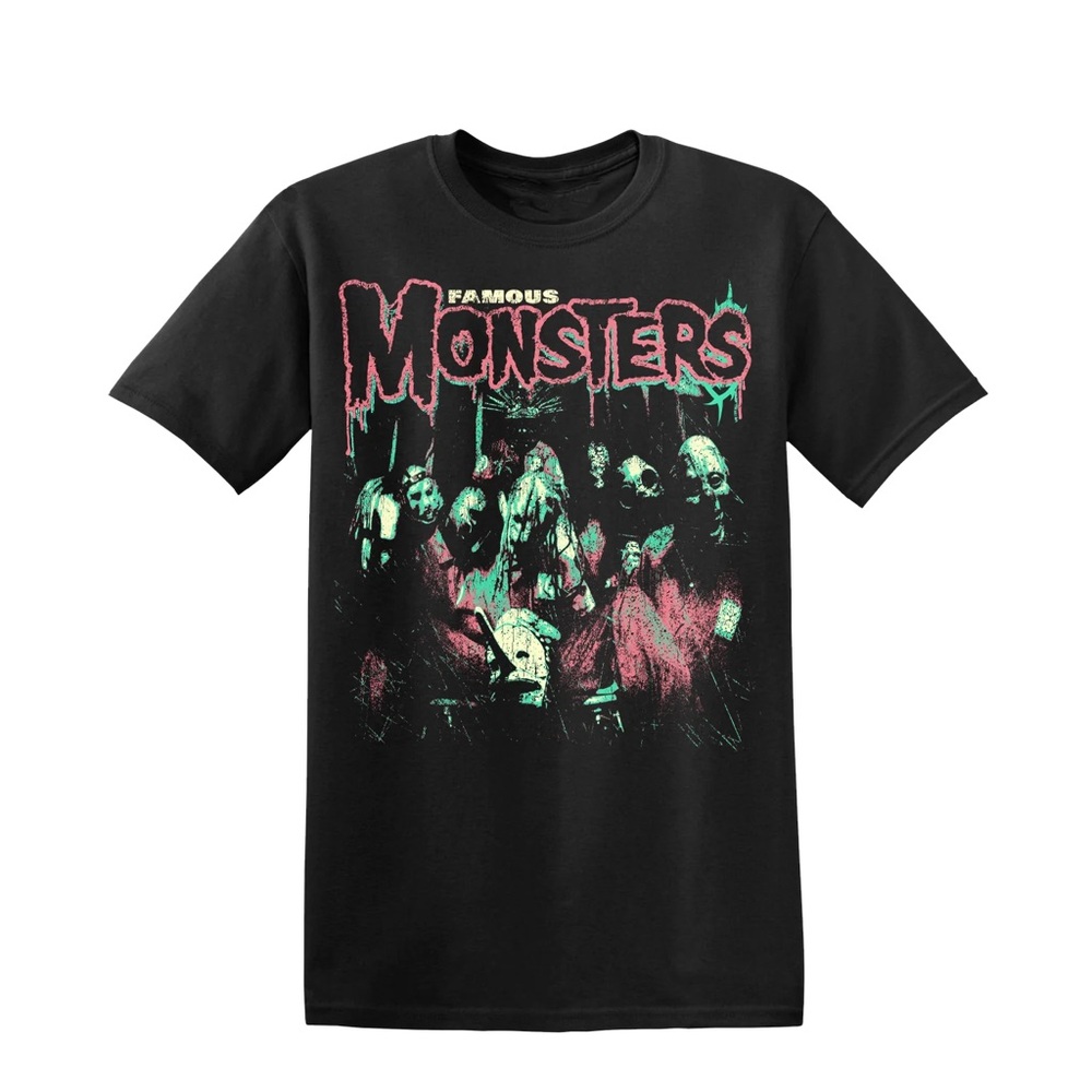 Famous Monsters Graphic Black T-Shirt
